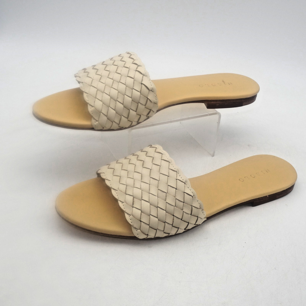 NEW Nisolo Isla Woven Leather Slide Sandals Tan Beige Neutral Women's 8 - Picture 2 of 7